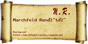 Marchfeld Renátó névjegykártya
